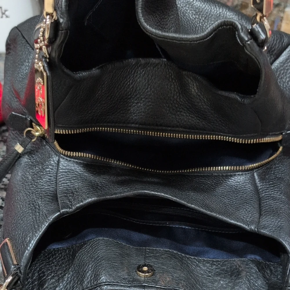 Coach 26224 Phoebe Black Pebble Leather Tote Bag